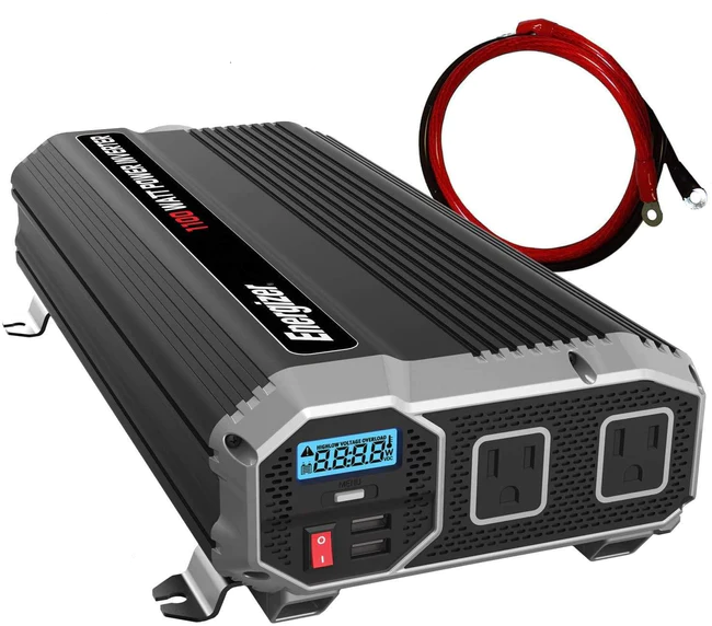 ENK1100 Energizer 1100 Watt 12V DC to 110V AC Power Inverter w/ USB