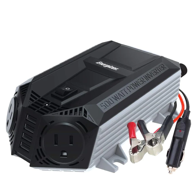 EN548 Energizer 500 Watt Power Inverter 12V DC to AC Plus 4 x 2.4A USB