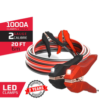 ENL220 Energizer Flash Light LED 2 Gauge 20 Feet - Heavy Duty LED Battery jumper Cables