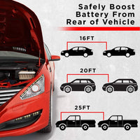 Energizer 2 Gauge 800A Heavy Duty Jumper Battery Cables 20 Ft Booster Jump Start - 20 Ft Allows You to Boost Battery from Behind a Vehicle - Jump-Starters.com roadside assistance store