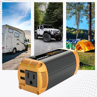 Krieger 150 Watt Pure Sine Wave Power Inverter, 12 V Car Inverter with Dual USB Ports (Quick Charge 3.0), AC Outlet & DC Cord Included - ETL Approved Under UL STD 458