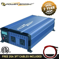 NEW PX1500! PowerBright 1500 Watt 12v DC to 110v AC , Modified Sine Wave Power Inverter w/ USB & LCD