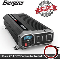 Refurbished ENK1500 Energizer 1500 Watt 12v DC to 110v AC Power Inverter w/ USB